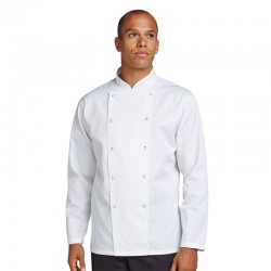 Plain jacket Chef's kit jacket with press stud AFD 200 GSM